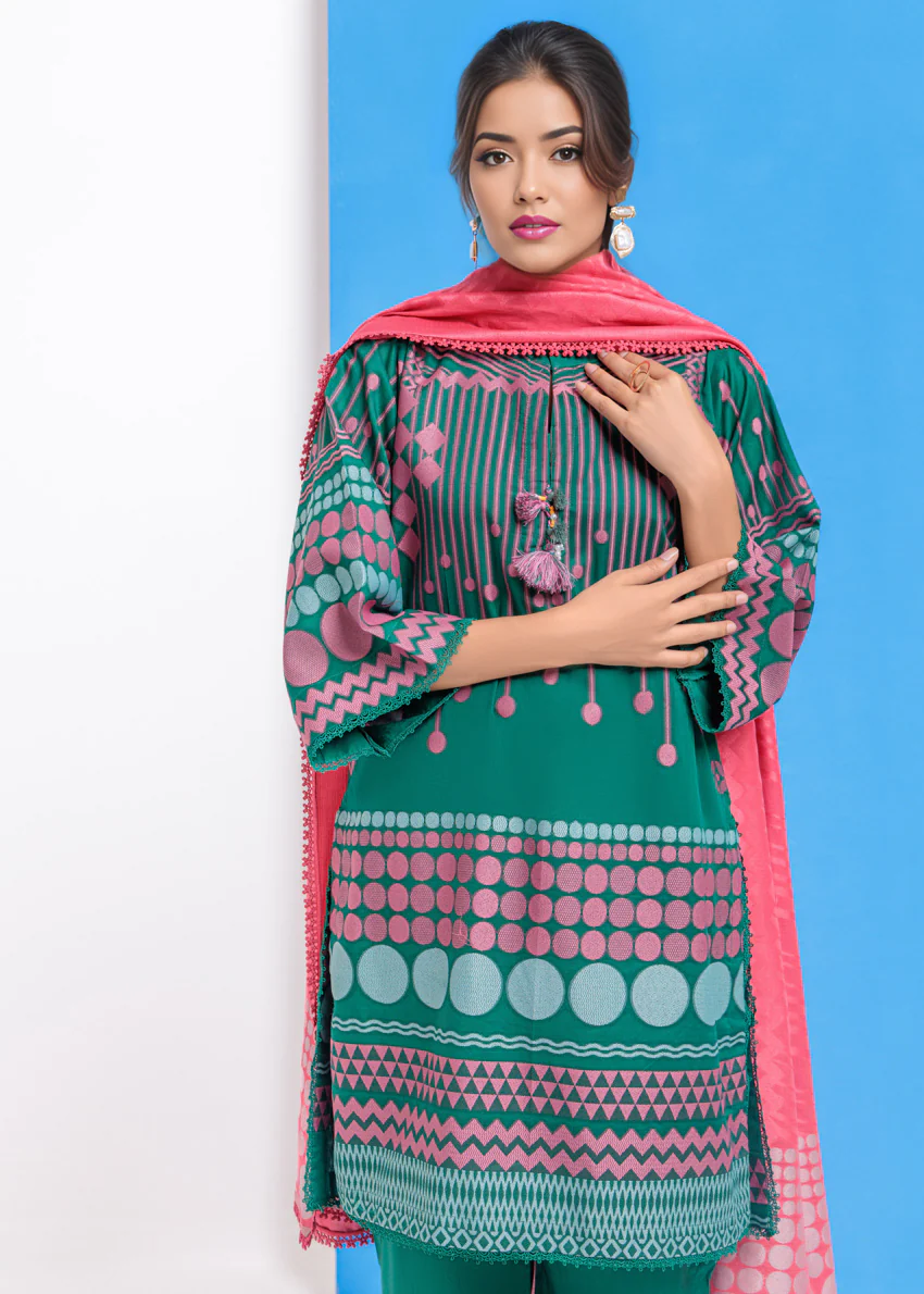 Green-Jacquard-3 Piece (WPS25JD3063) - Image 4