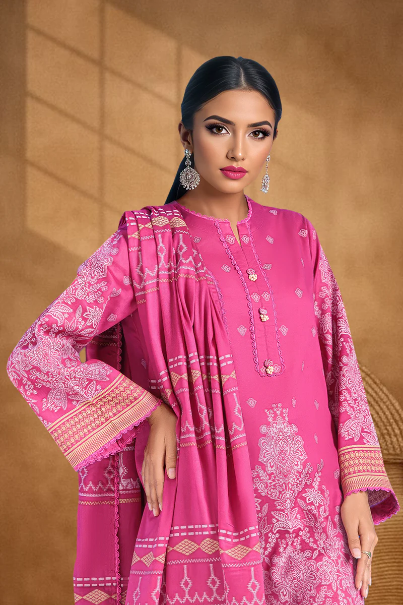Pink-Jacquard-3 Piece (WPS25JD3064) - Image 6