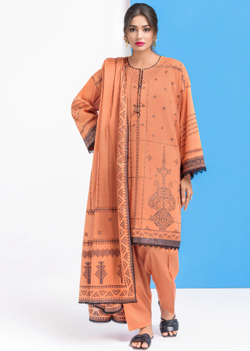 Brown-Jacquard-3 Piece (WPS25JD3067) - Image 3