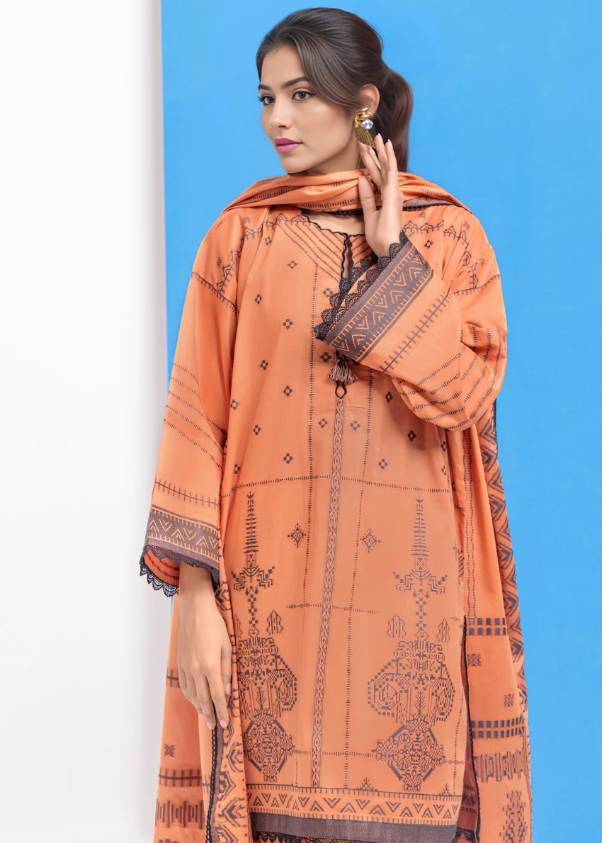 Brown-Jacquard-3 Piece (WPS25JD3067) - Image 4