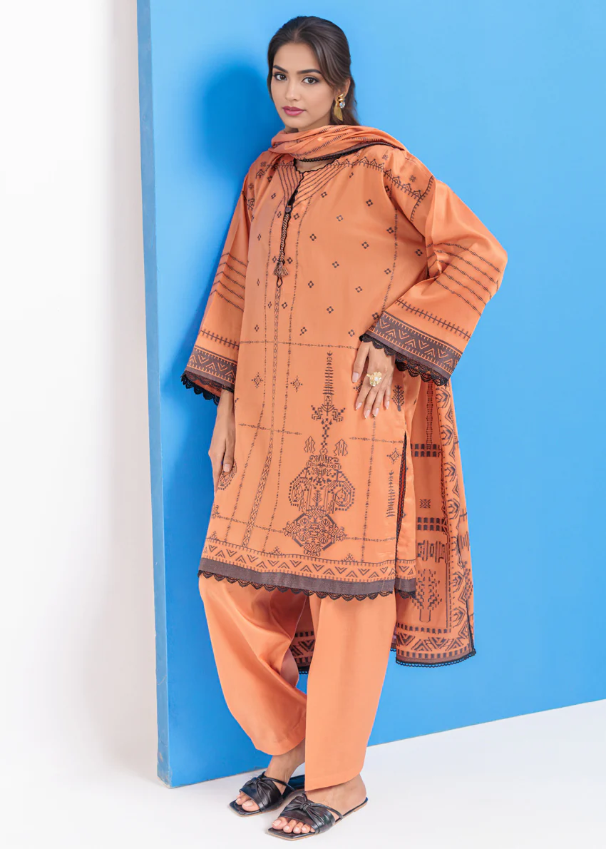Brown-Jacquard-3 Piece (WPS25JD3067) - Image 5