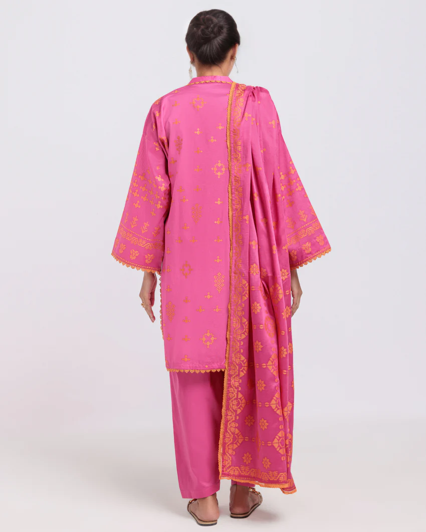 Pink-Jacquard-3 Piece (WPS25JD3068) - Image 2