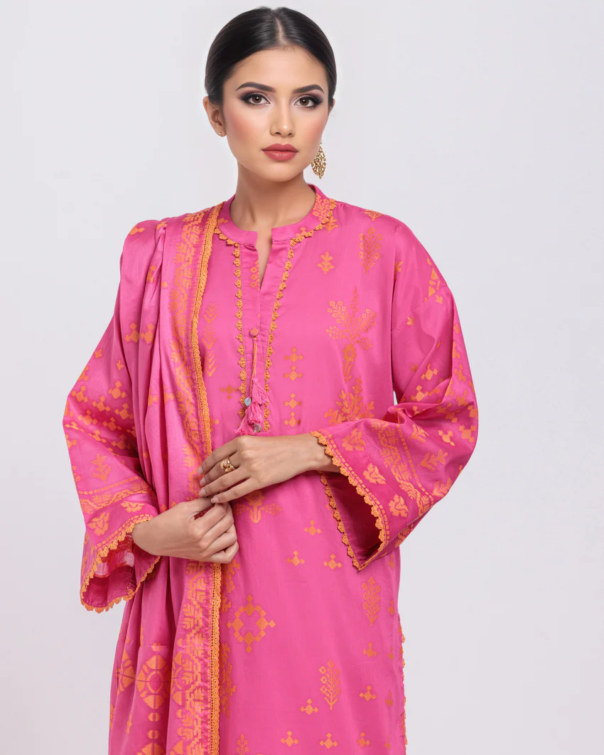 Pink-Jacquard-3 Piece (WPS25JD3068) - Image 5
