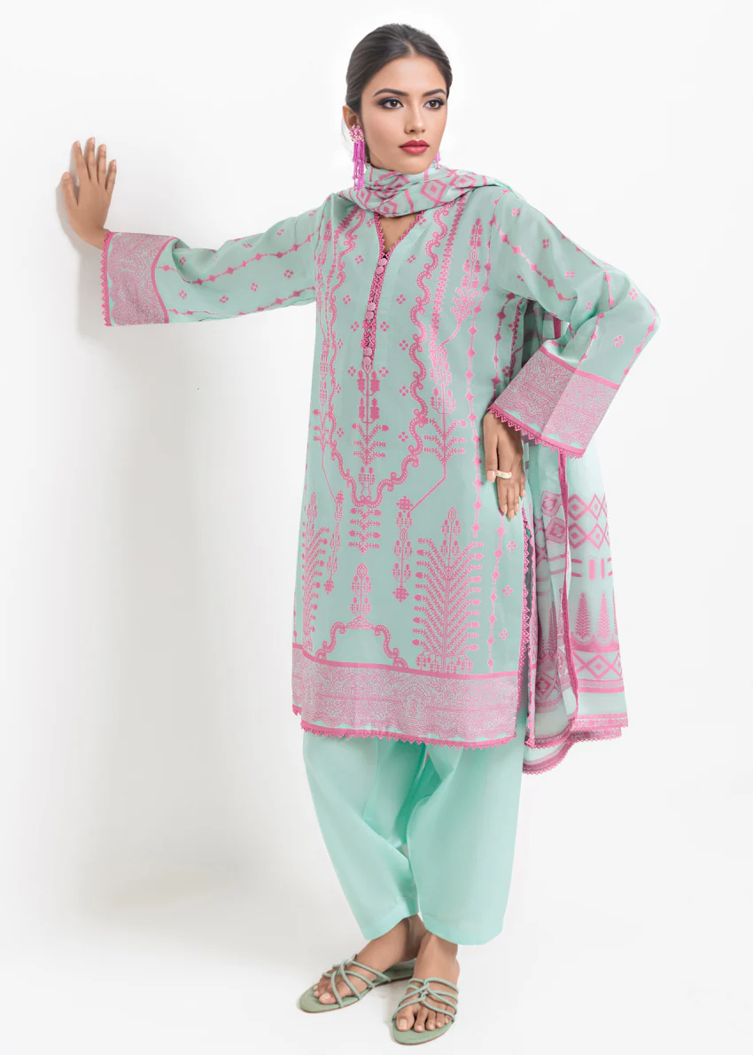 B-Green-Jacquard-3 Piece (WPS25JD3069) - Image 5
