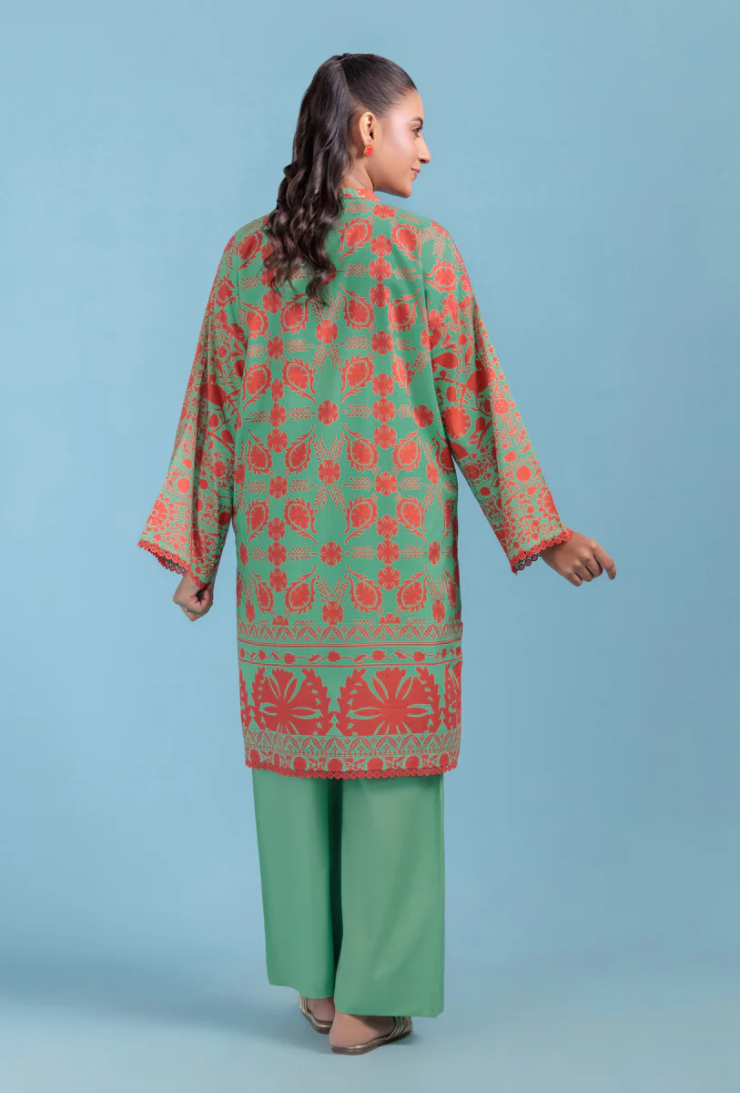 L-Green-Cambric-2 Piece (WPS25P2013) - Image 2