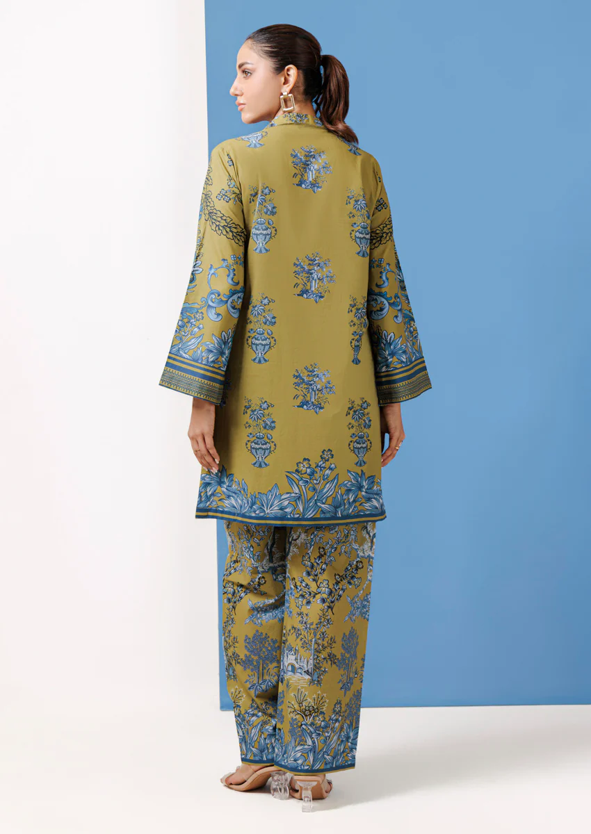 Olive-Cambric-2 Piece (WPS25P2015) - Image 2