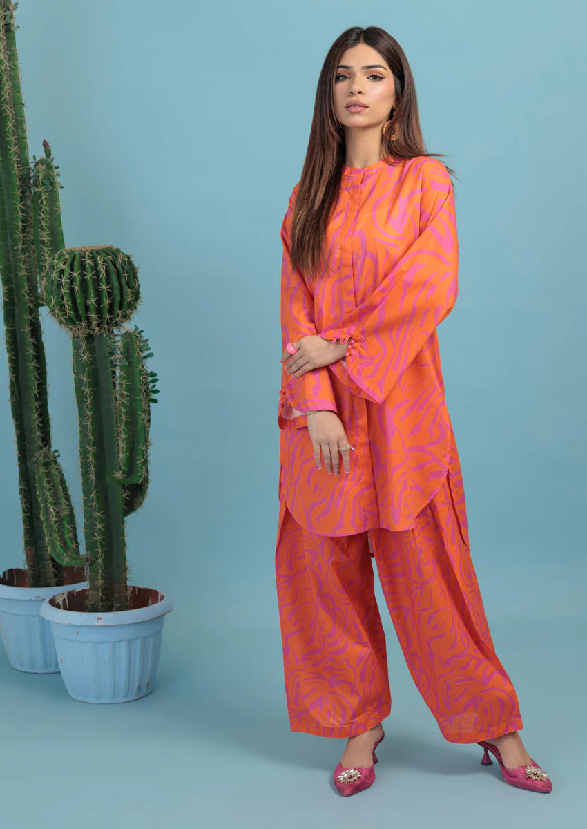 Orange-Lawn-2 Piece (WPS25P2018) - Image 5