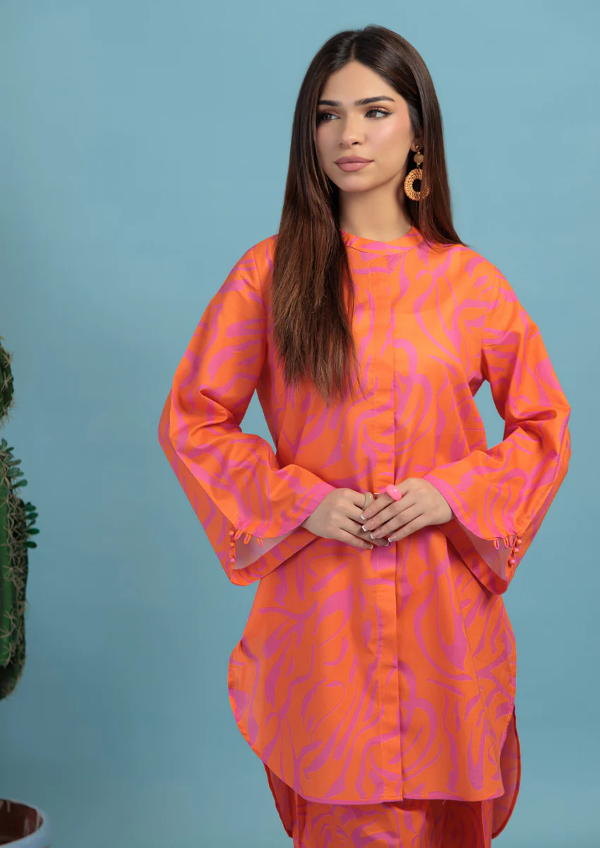 Orange-Lawn-2 Piece (WPS25P2018) - Image 6