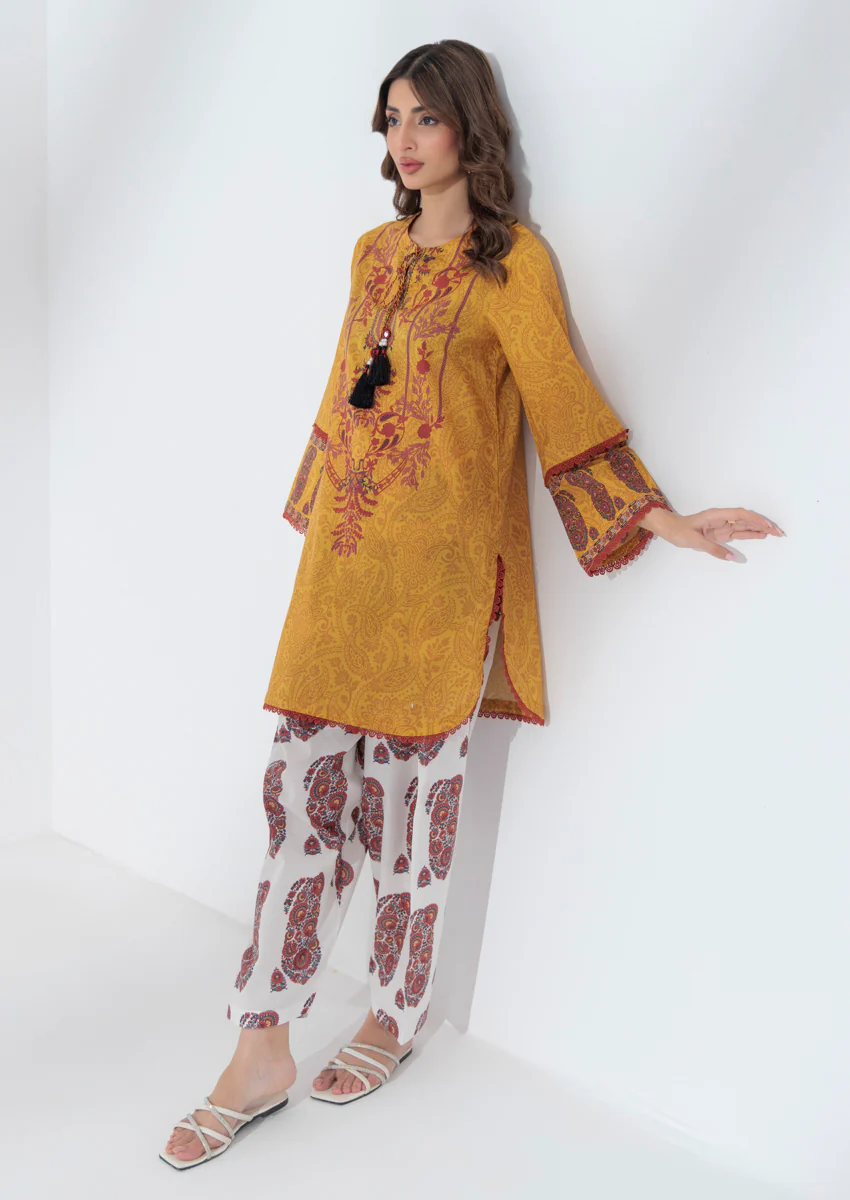 Mustard-Cambric-2 Piece (WPS25P2036) - Image 4