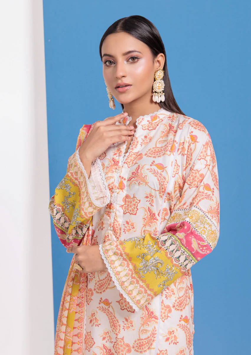 Cream-Cambric-3 Piece (WPS25P3016) - Image 5