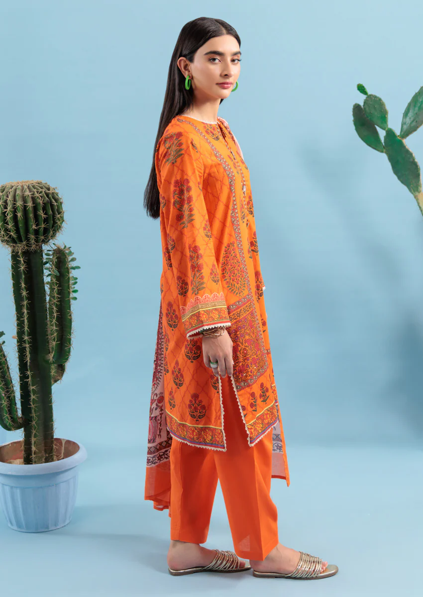 Orange-Cambric-3 Piece (WPS25P3028) - Image 4