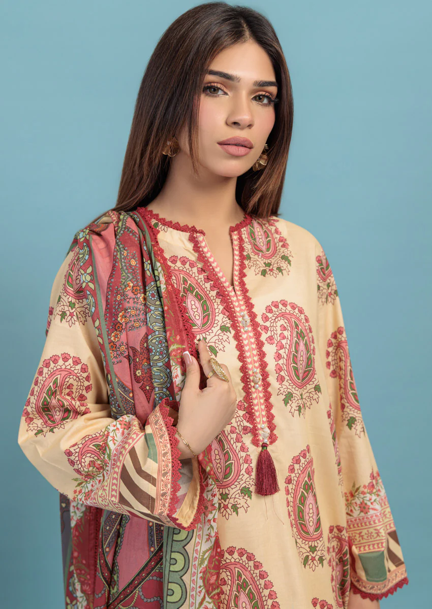 Beige-Lawn-3 Piece (WPS25P3034) - Image 5