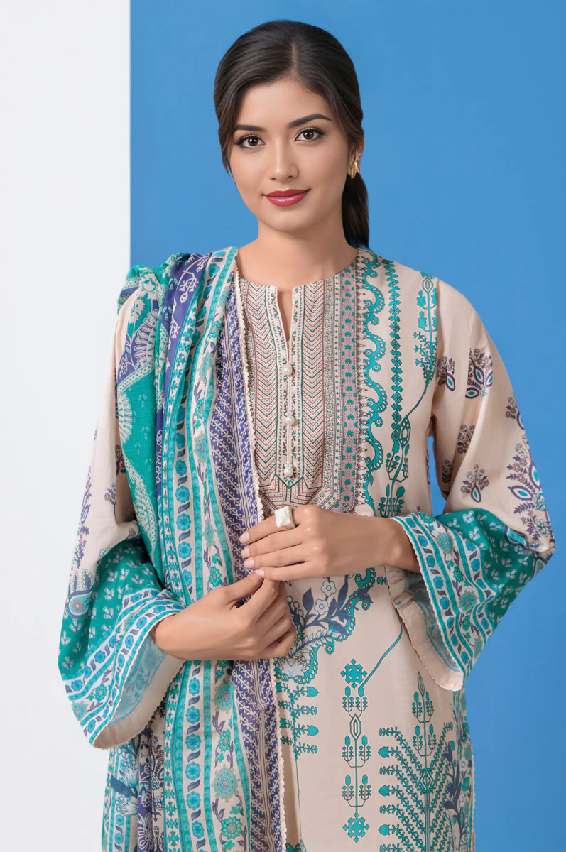 L-Peach-Lawn-3 Piece (WPS25P3057) - Image 3