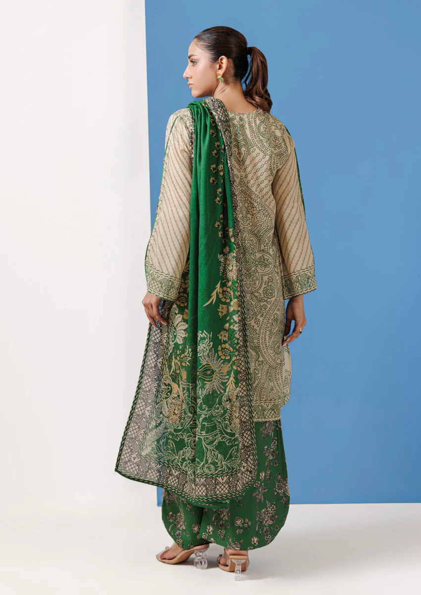 F-Green-Cambric-3 Piece (WPS25P3086) - Image 2
