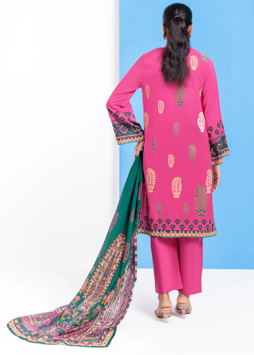 Pink-Cambric-3 Piece (WPS25P3088) - Image 2