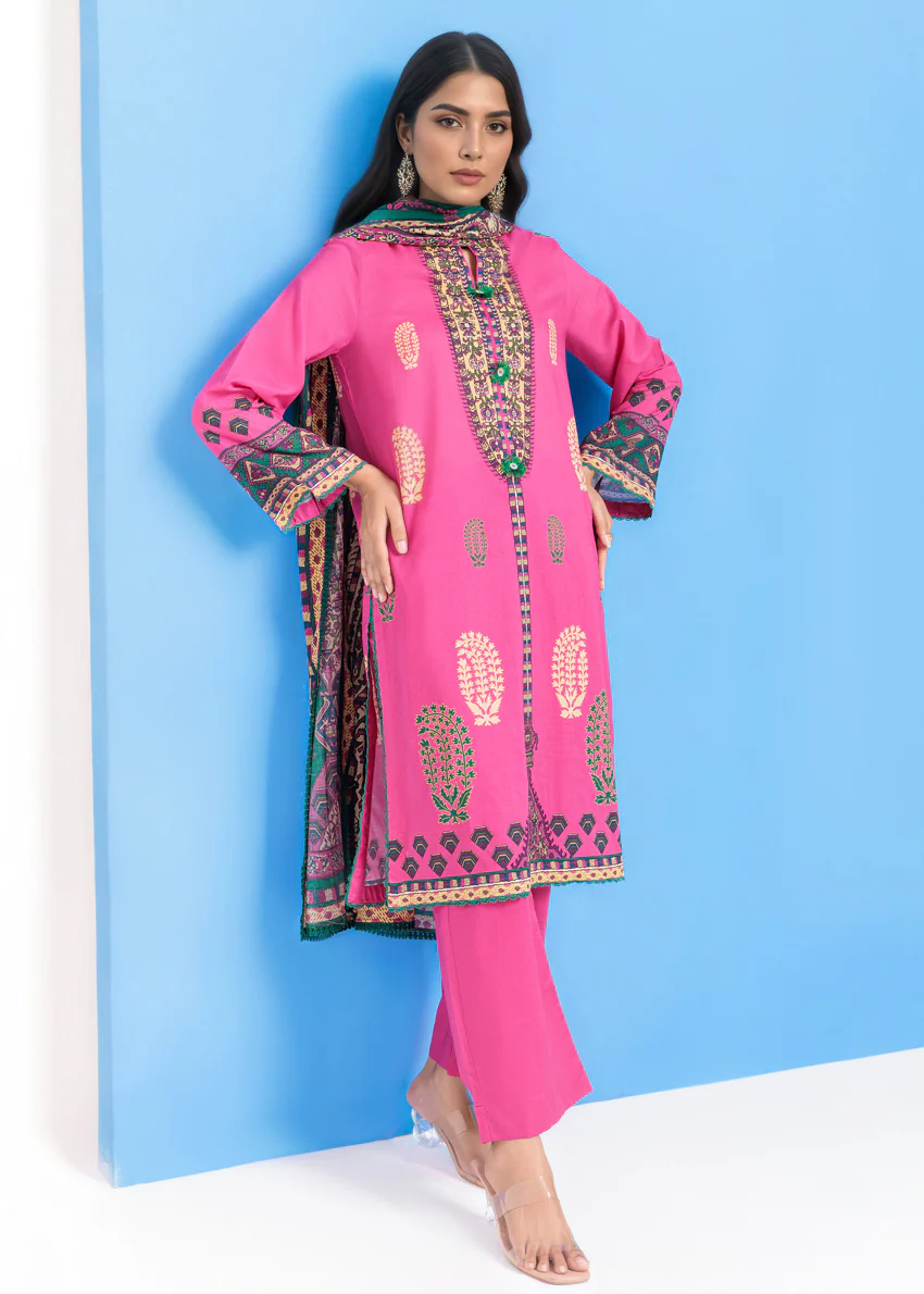 Pink-Cambric-3 Piece (WPS25P3088) - Image 4