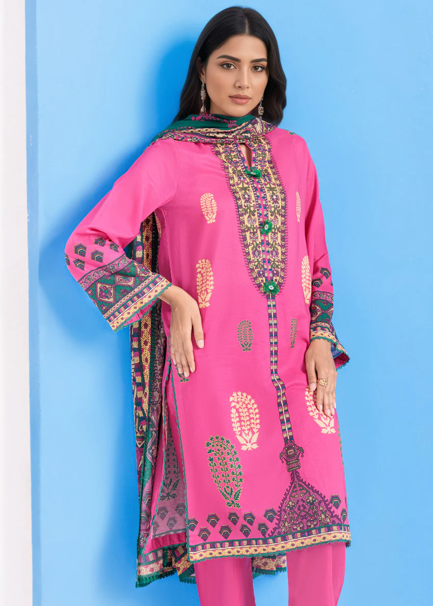 Pink-Cambric-3 Piece (WPS25P3088) - Image 5