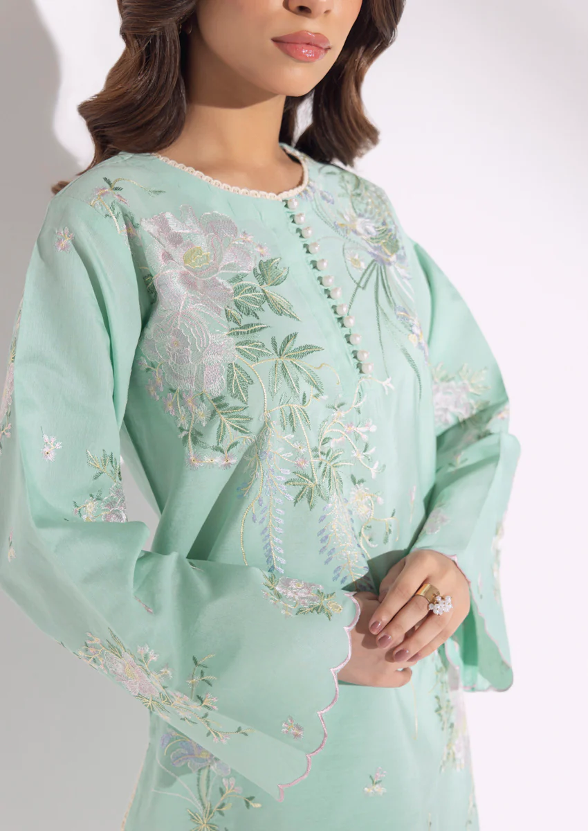 S-Green-Cotton Silk-2 Piece (WPS25SE2019) - Image 6