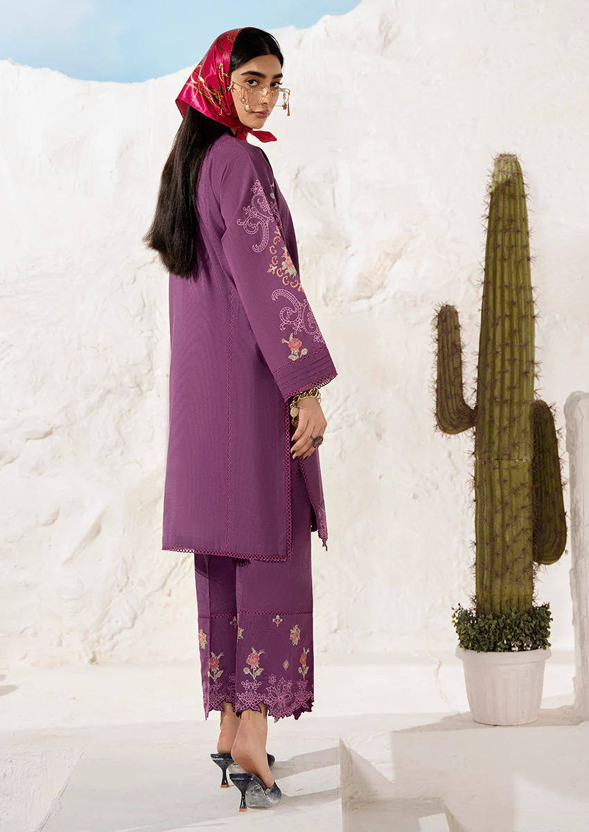 Purple-Cotton Silk-2 Piece (WPS25SE2020) - Image 2