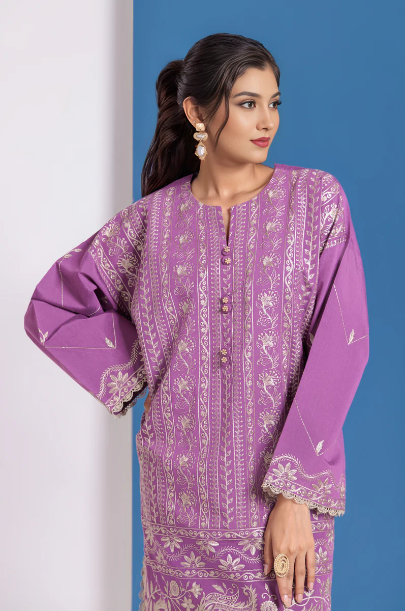 Purple-Cotton Silk-2 Piece (WPS25SE2042) - Image 2