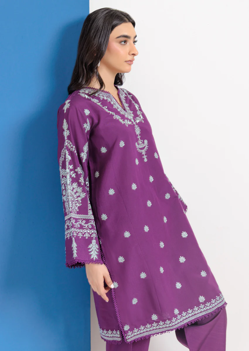 Purple-Cotton Silk-2 Piece (WPS25SE2049) - Image 3