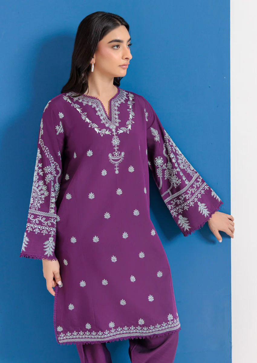 Purple-Cotton Silk-2 Piece (WPS25SE2049) - Image 4
