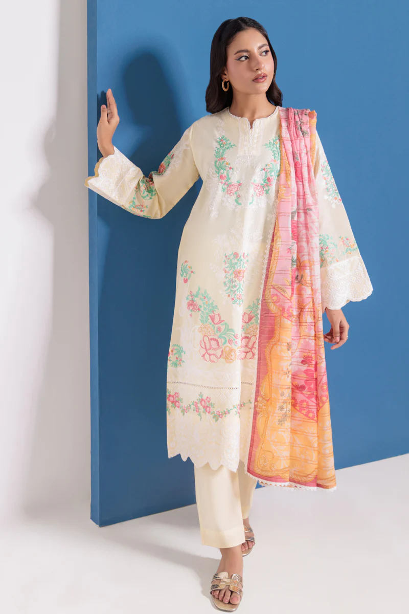L-Yellow-Cotton Silk-3 Piece (WPS25SE3001) - Image 8