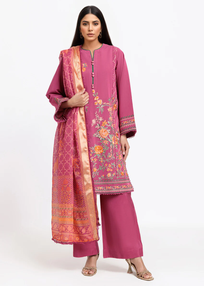 Claret-Cotton Silk-3 Piece (WPS25SE3016) - Image 5