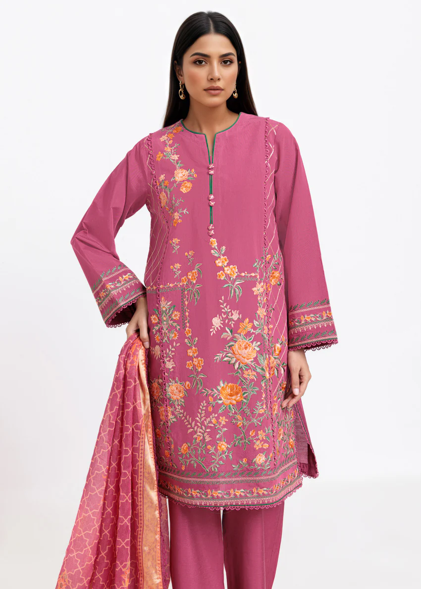 Claret-Cotton Silk-3 Piece (WPS25SE3016) - Image 8
