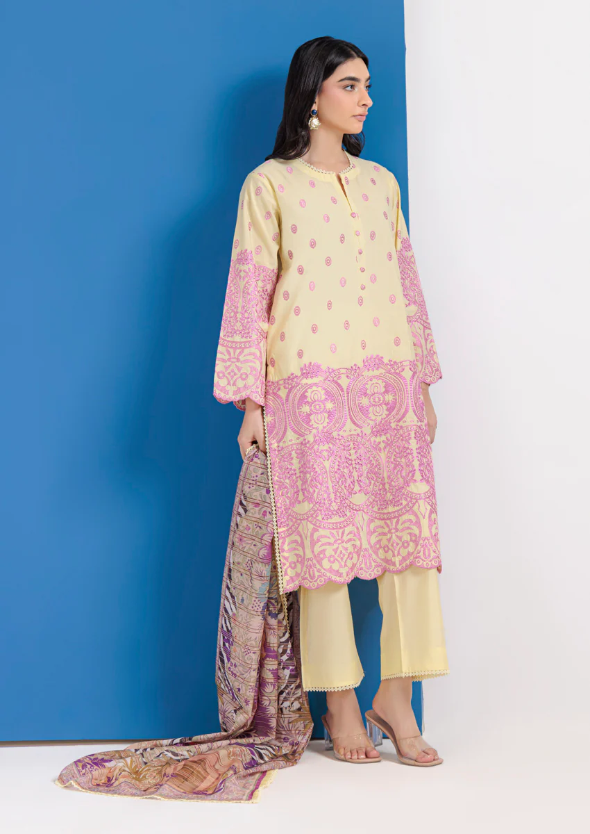 P-Yellow-Cotton Silk-3 Piece (WPS25SE3020) - Image 3