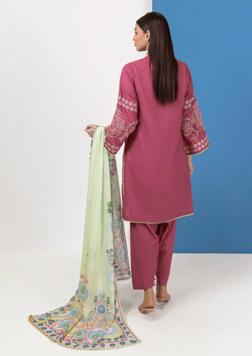Pink-Cambric-3 Piece (WPS25SE3070) - Image 2