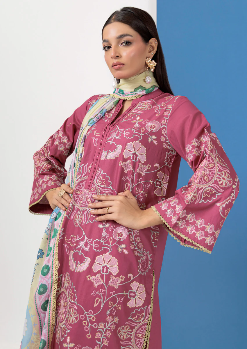 Pink-Cambric-3 Piece (WPS25SE3070) - Image 3