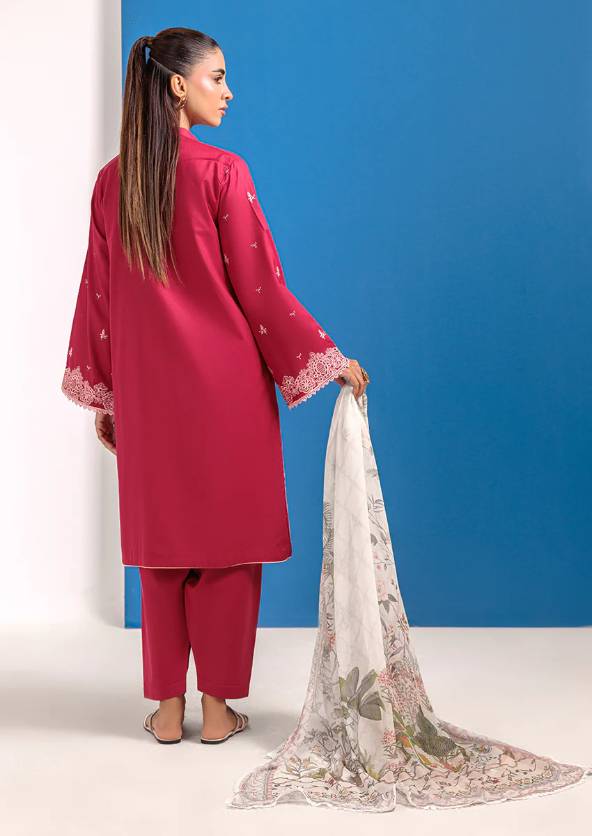 Pink-Cambric-3 Piece (WPS25SE3084) - Image 2