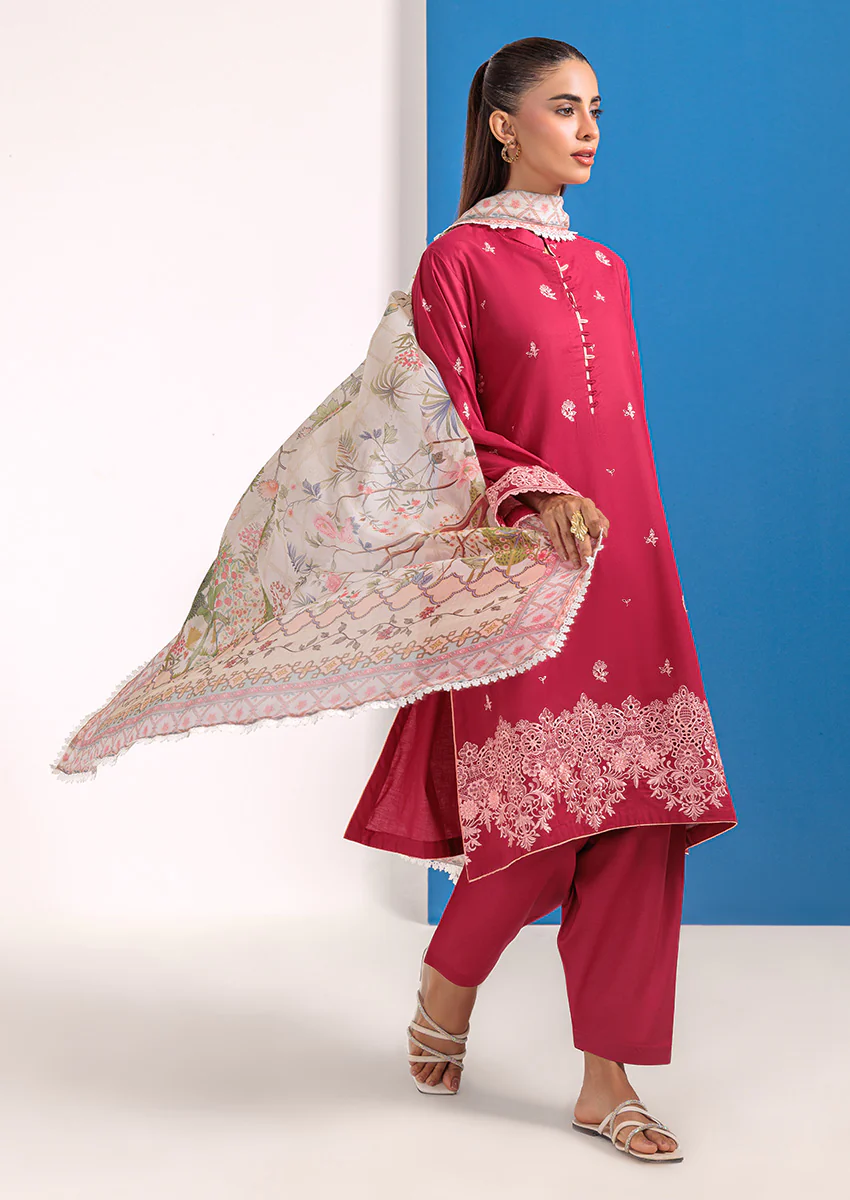 Pink-Cambric-3 Piece (WPS25SE3084) - Image 3