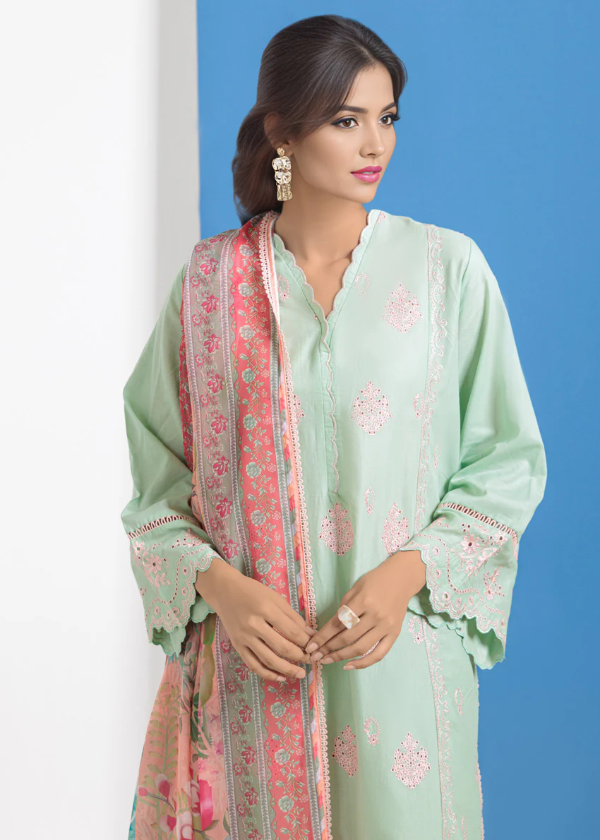 Mt-Green-Cambric-3 Piece (WPS25SE3088) - Image 3