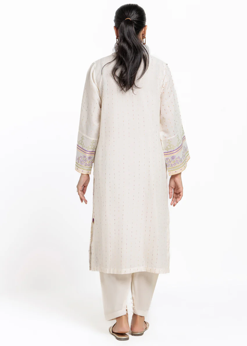 Cream-Jacquard-2 Piece (WPS25SL2060) - Image 2