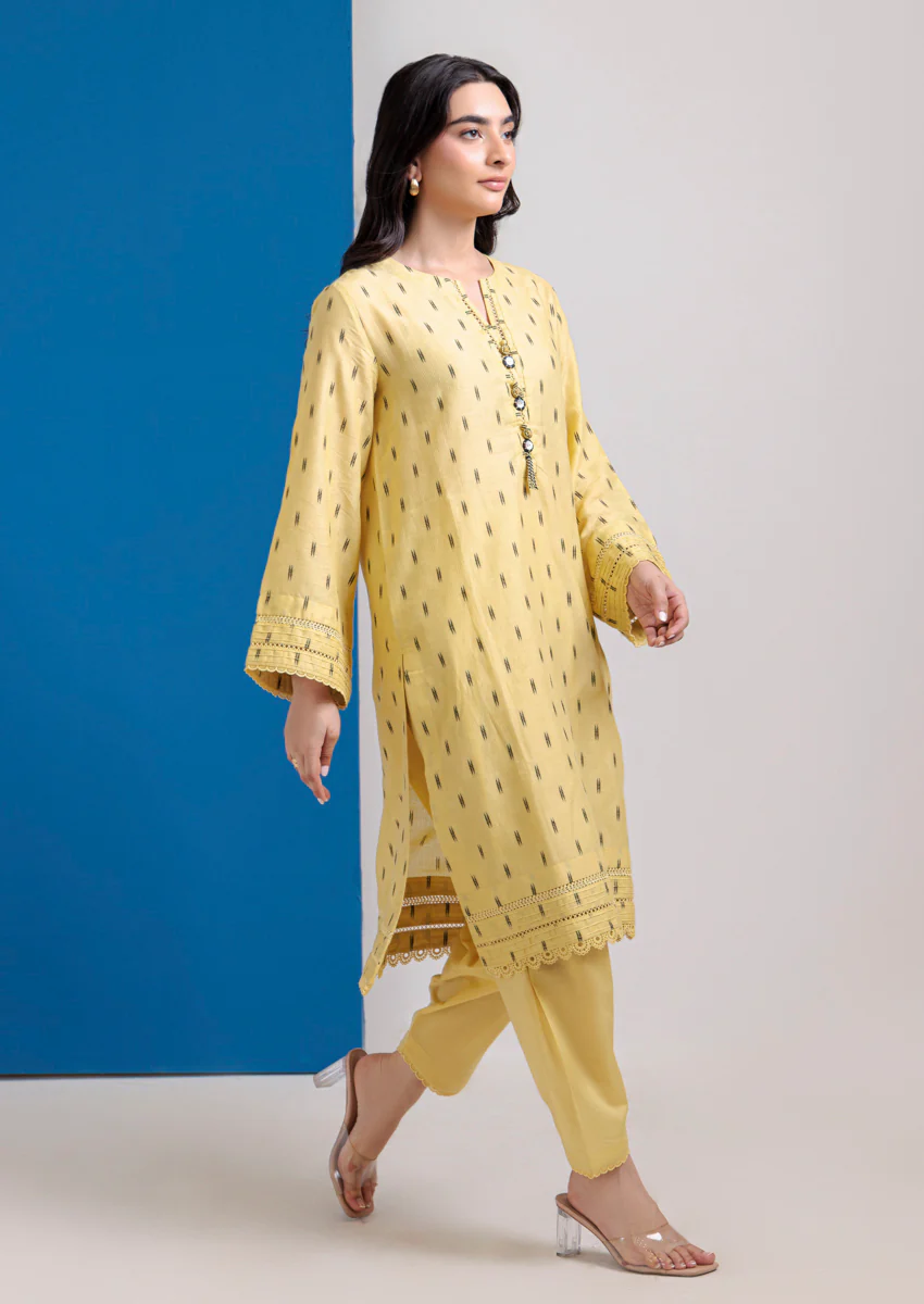 P-Yellow-Jacquard-2 Piece (WPS25SL2P022) - Image 3