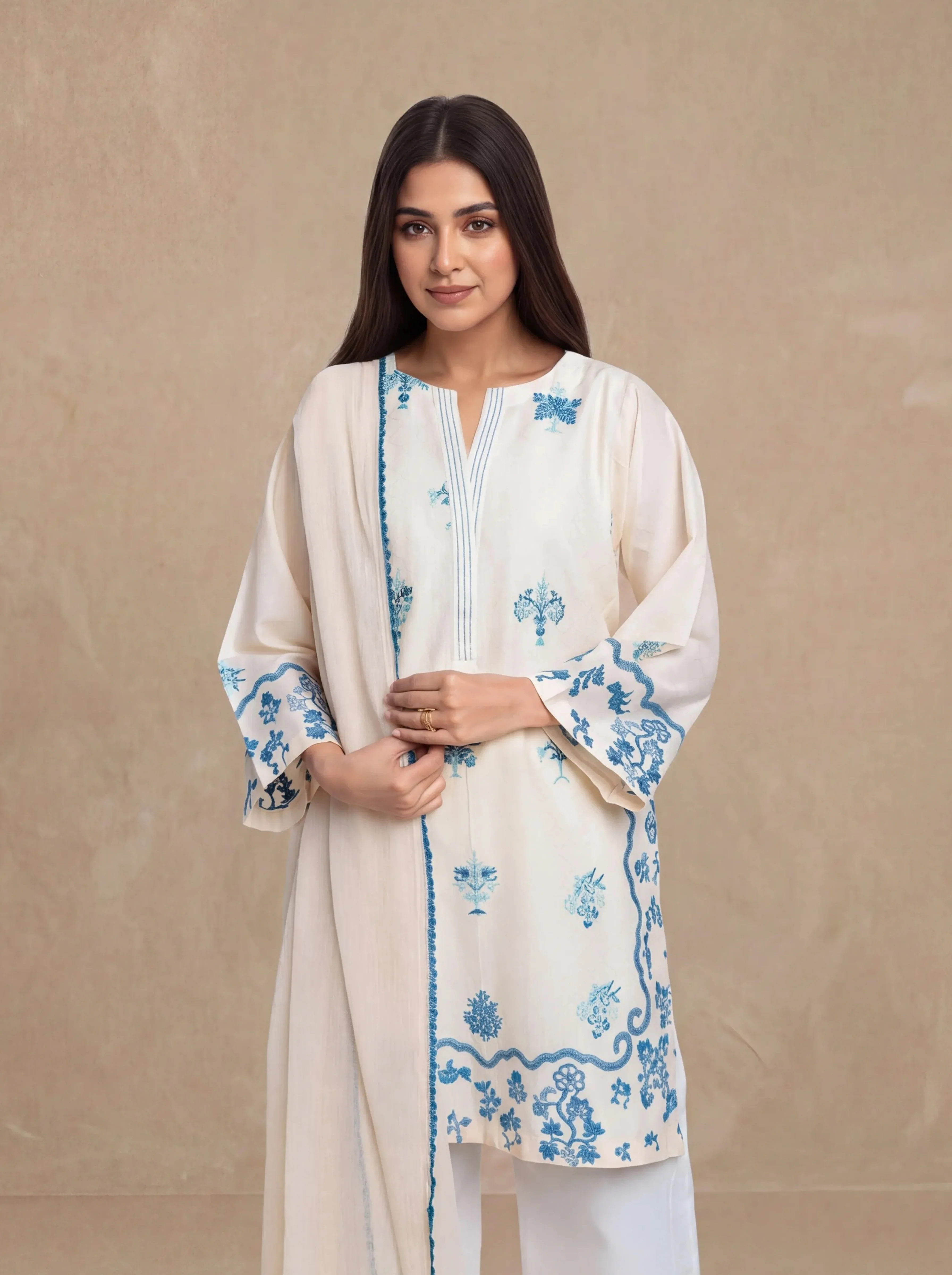 O-White-Jacquard-2 Piece-(WPSDSSW25S9O8) - Image 2