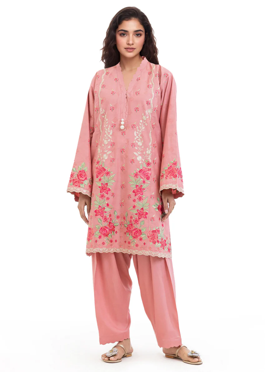 Peach-Jacquard-2 Piece (WPSTSSW25S9O15) - Image 2