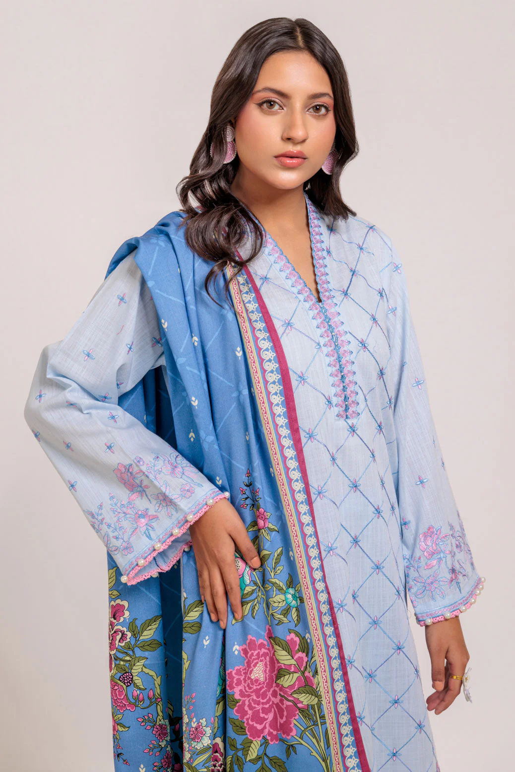 SKY-BLUE-CROSS HATCH-3 PIECE (WS1243P16) - Image 3