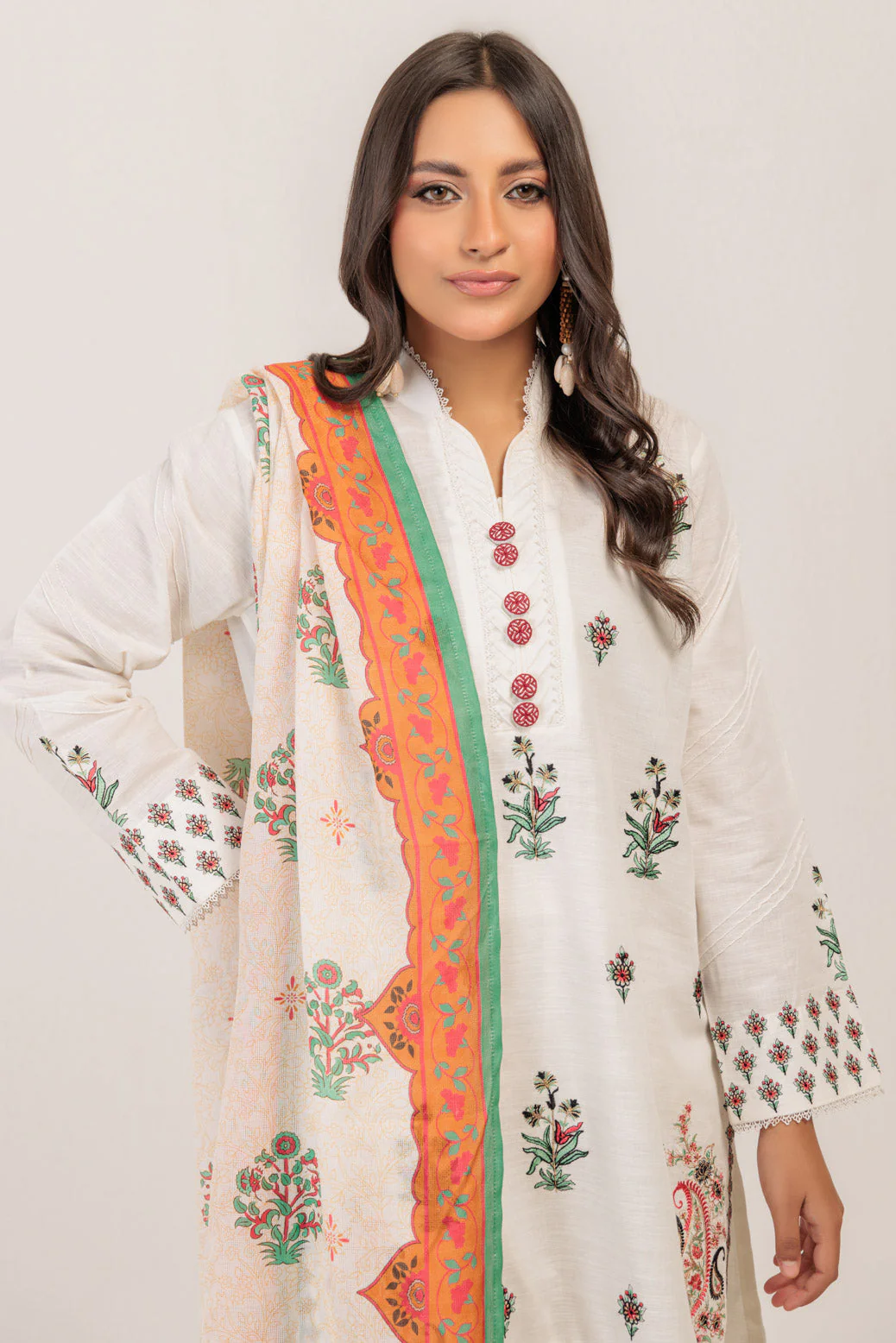 O-WHITE-KHADDAR-3 PIECE (WS2243P15) - Image 4