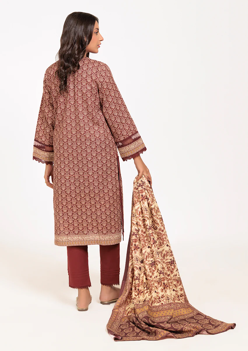 MAROON-KHADDAR-3 PIECE (WS2243P24) - Image 2