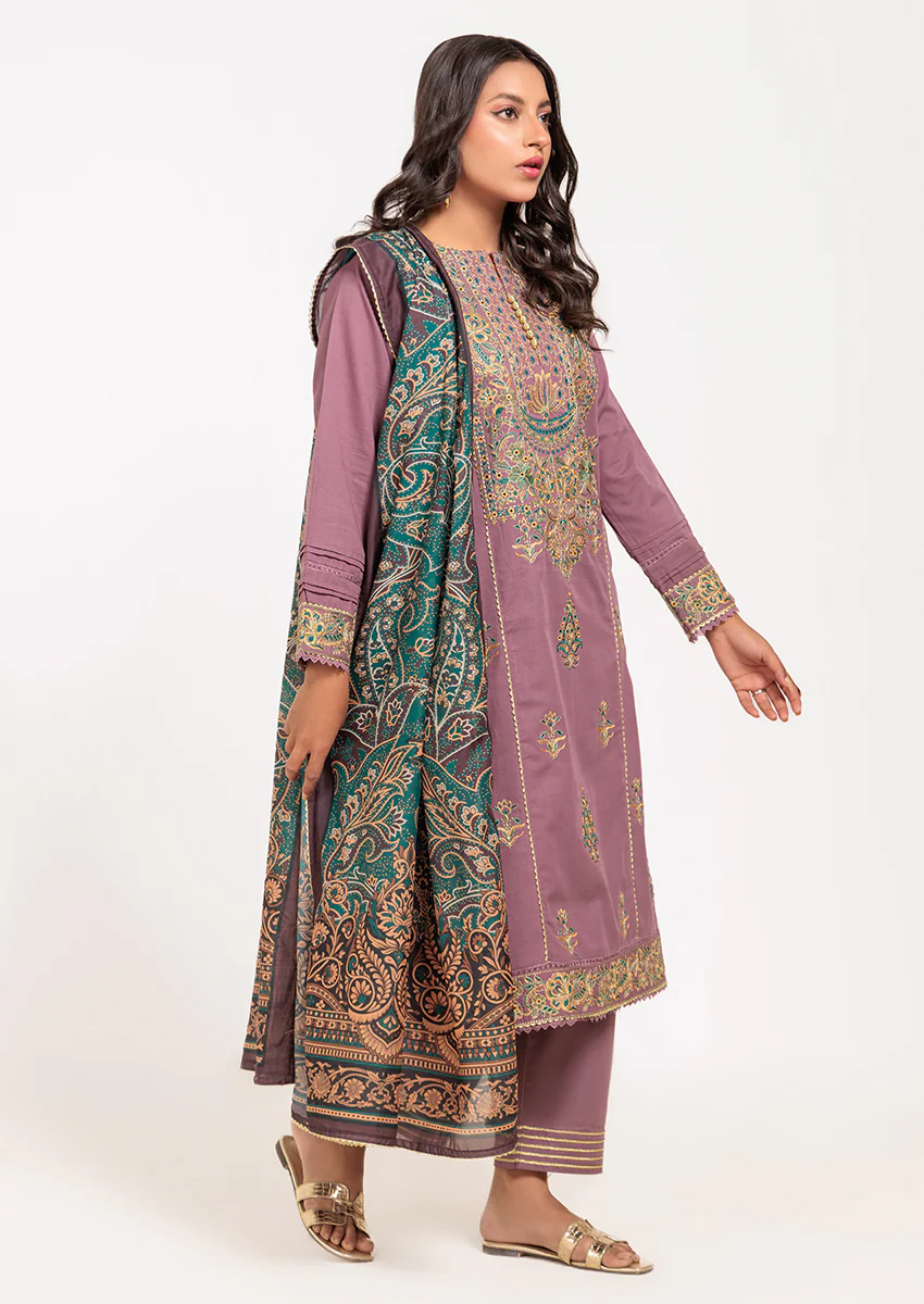 TEA-PINK-KHADDAR-3 PIECE (WS2243P46) - Image 3