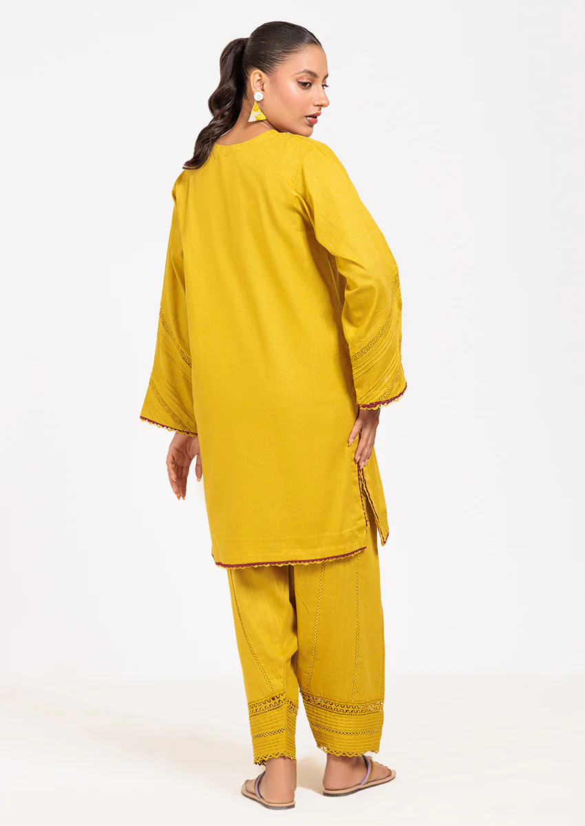 MUSTARD-CROSS HATCH-2 PIECE (WS6242P10) - Image 2