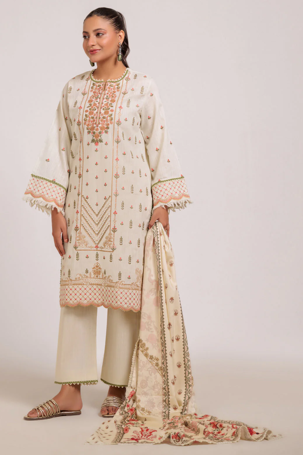 CREAM-CROSS HATCH-3 PIECE (WS6243P106) - Image 3