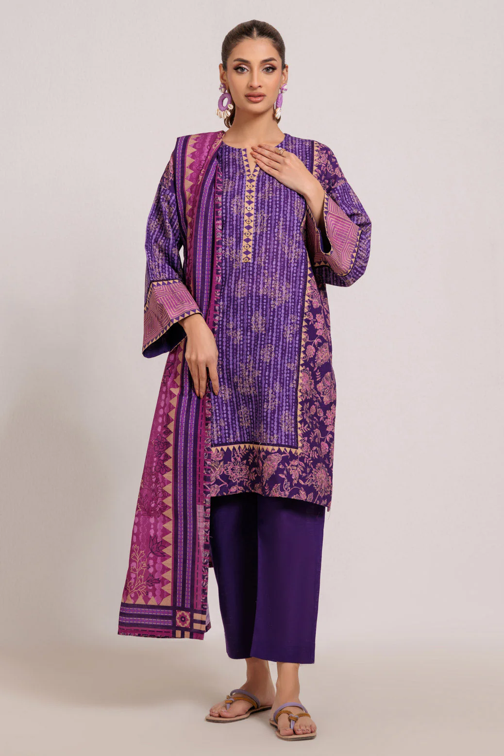 PURPLE-KHADDAR-3 PIECE (WS6243P42) - Image 3