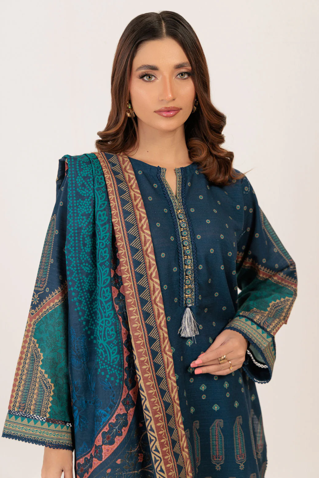 N-BLUE-KHADDAR-3 PIECE (WS6243P43) - Image 2