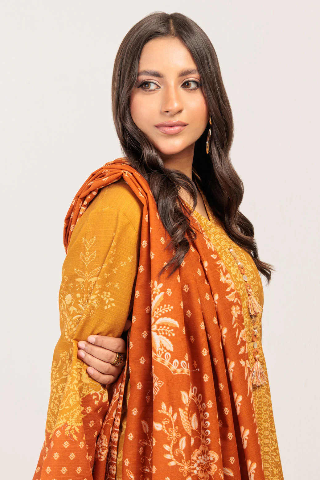MUSTARD-KHADDAR-3 PIECE (WS6243P46) - Image 4