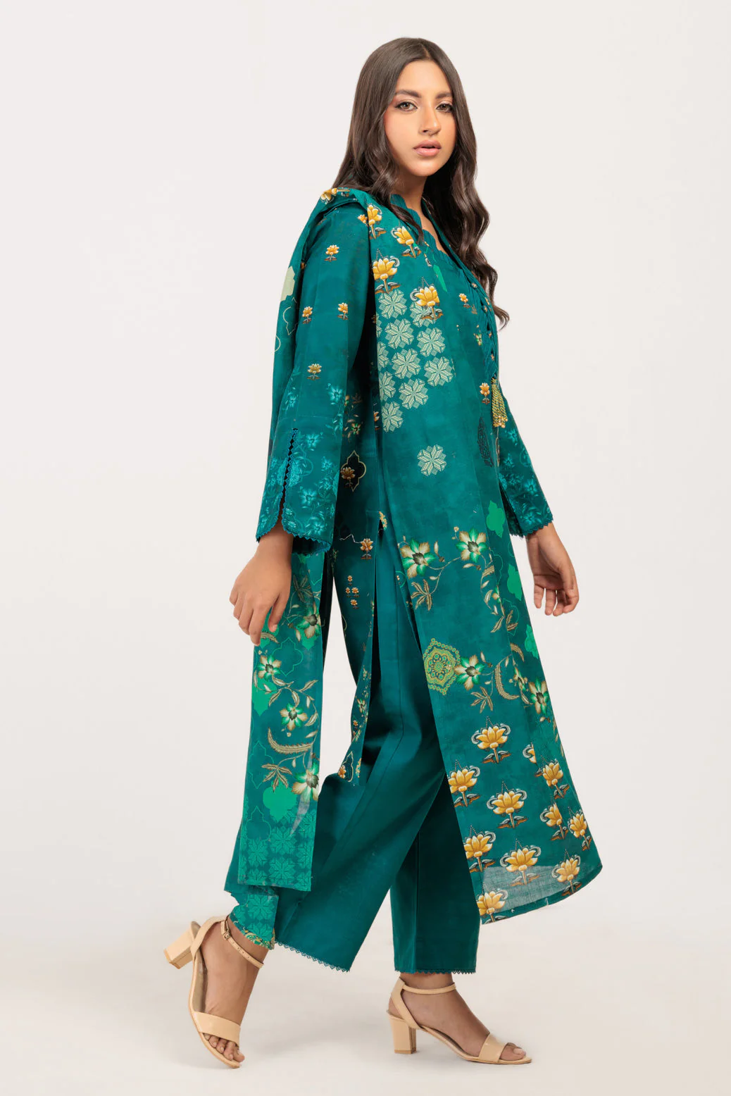 TEAL-KHADDAR-3 PIECE (WS6243P59) - Image 3