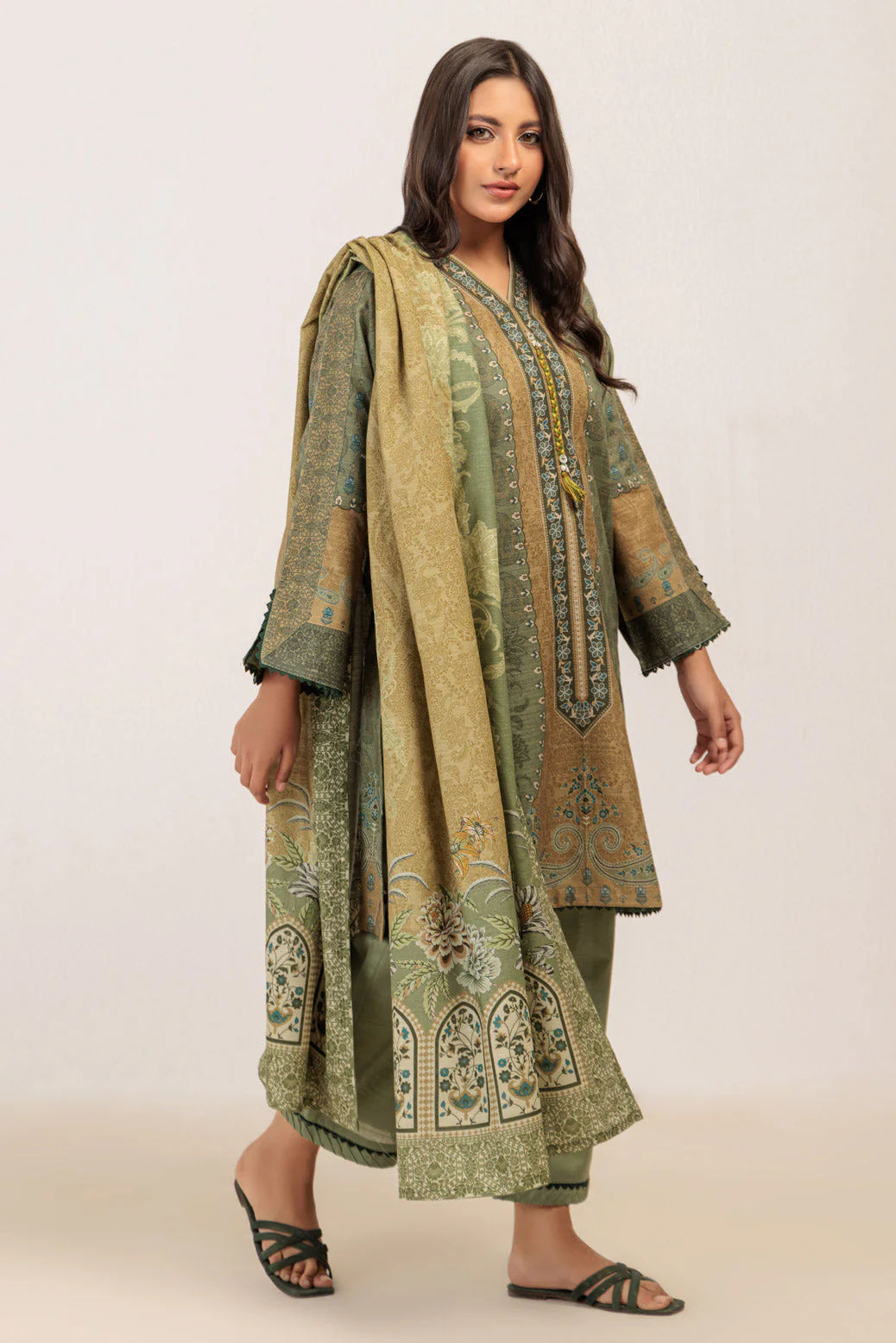 GREEN-KHADDAR-3 PIECE (WS6243P60) - Image 3